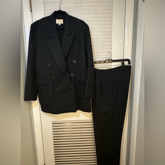 Classic Charcoal Pinstripe Blazer and Trousers - Picture 7 of 7